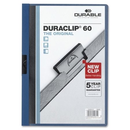 DURABLE OFFICE PRODUCTS DuraClip Report Cover 60 Sheet Capacity 11 in. x 8.5 in. DKBlue DU463660